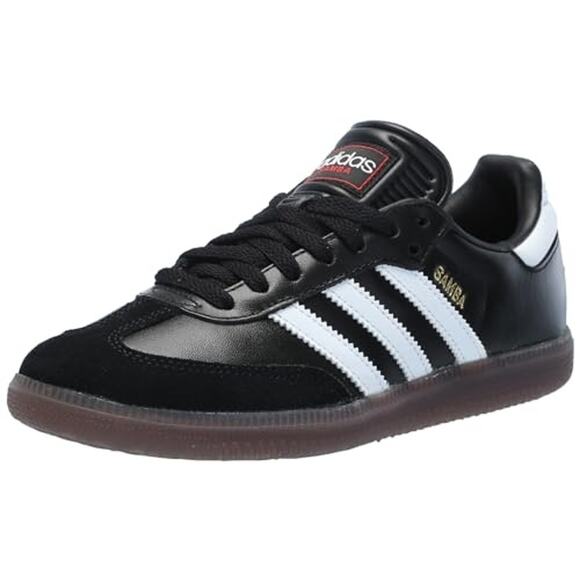 NWT adidas Unisex Samba Indoor Sneaker, Black/White/Vivid Red,10 US Men - Picture 2 of 5
